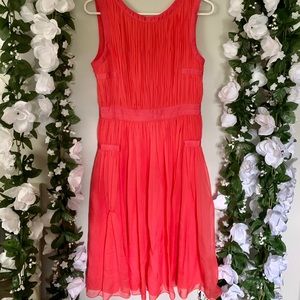 Sleeveless coral DVF dress